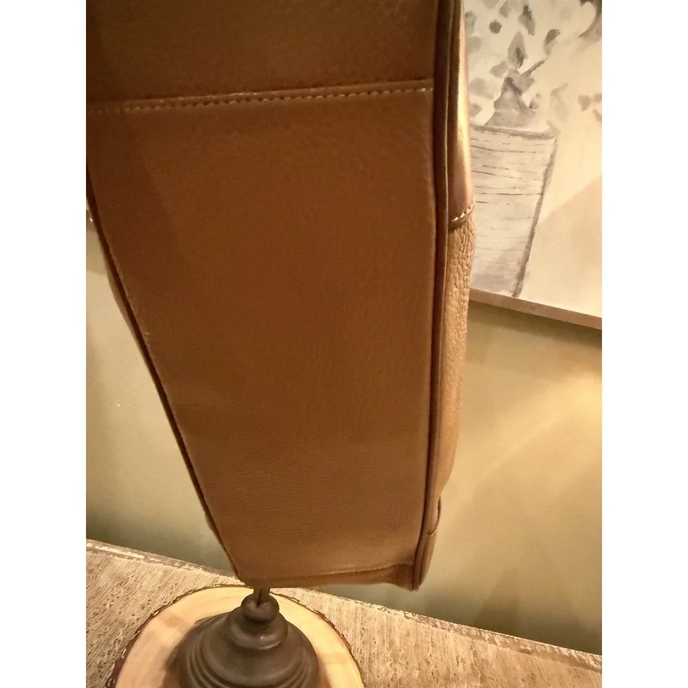 DOONEY & BOURKE HARRISON REFINED PEBBLE LEATHER HOBO BAG PURSE‎ CARMEL BROWN